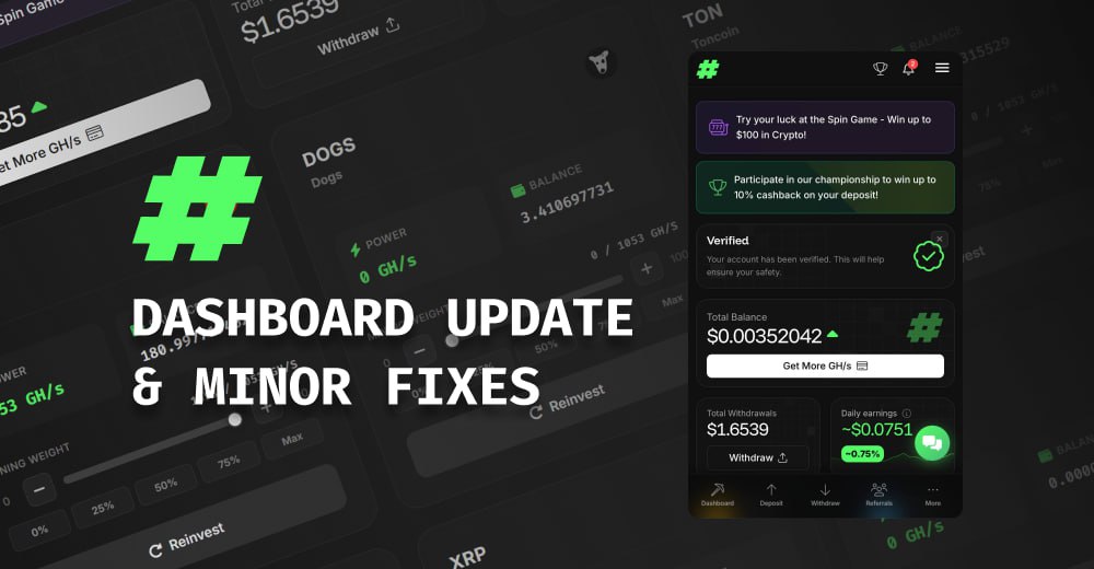 Dashboard Update & Minor Fixes 💻